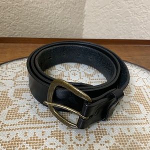 Justin Top Grain Black Leather Belt